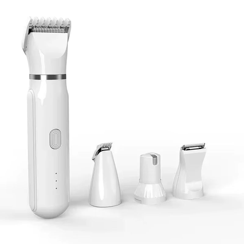 Nest & Paw 4-in-1 Rechargeable Pet Grooming Kit – Low-Noise Clippers & Nail Grinder for Safe, Cordless Dog and Cat Care