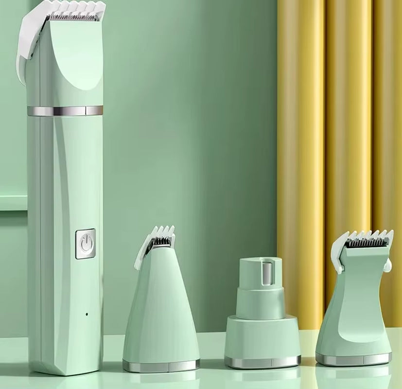 Nest & Paw 4-in-1 Rechargeable Pet Grooming Kit – Low-Noise Clippers & Nail Grinder for Safe, Cordless Dog and Cat Care